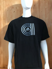ADIDAS Graphic Print Adult T-Shirt Tee Shirt XL Xtra Extra Large Black Shirt