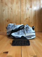 NIKE RETRO DUB ZERO Youth Size 6.5Y Leather Shoes Sneakers White Cement 311047-105