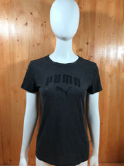 PUMA Graphic Print Adult T-Shirt Tee Shirt M MD Medium Black Shirt