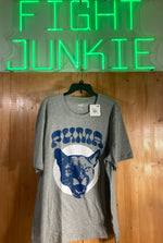 NEW! PUMA BALL HALO Large L Lrg Adult Mens Graphic Print Short Sleeve Gray  T Shirt Tee Shirt