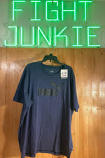 NEW! PUMA HEATHER XXL Adult Mens Graphic Print Short Sleeve Peacoat Blue T Shirt Tee Shirt