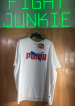NEW! PUMA CAT OVERLAP XXL Adult Mens Graphic Print Short Sleeve White T Shirt Tee Shirt