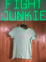 NEW! PUMA SUMMER DAZE Large L Lrg Kids Girls Graphic Print Short Sleeve Green T Shirt Tee Shirt