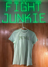 NEW! PUMA SQUAD XL Extra Large Xtra Large 2 Piece Set Kids Girls Graphic Print Short Sleeve Green T Shirt Tee Shirt  & Tights