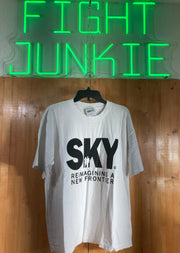 NEW! HTF Drake X Psychworld Large L Lrg Adult Mens Graphic Print Reimagining A New Frontier Short Sleeve White T Shirt Tee Shirt
