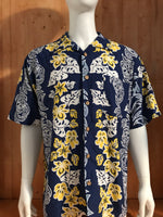 ANCHOR BLUE HAWAIIAN STYLE Adult T-Shirt Tee Shirt XL Xtra Extra Large Blue Short Sleeve Shirt