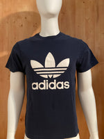 ADIDAS "TREFOIL" Graphic Print Adult L Large Lrg Blue 2009 T-Shirt Tee Shirt