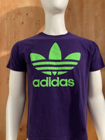 ADIDAS Graphic Print Adult S Small SM Purple T-Shirt Tee Shirt