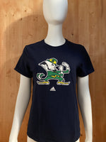 ADIDAS "FIGHTING IRISH" NOTRE DAME Graphic Print Adult M Medium MD Blue T-Shirt Tee Shirt