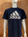 ADIDAS Graphic Print Adult The Go To Tee XL Extra Large Xtra Large Dark Blue T-Shirt Tee Shirt