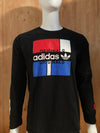ADIDAS "ORIGINALS" 03 TREFOIL Graphic Print Adult L Large Lrg Black 2016 Long Sleeve T-Shirt Tee Shirt