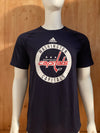 ADIDAS "WASHINGTON CAPITALS" NHL CLIMALITE Graphic Print The Ultimate Tee Adult L Large Lrg Dark Blue 2017 T-Shirt Tee Shirt