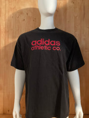 ADIDAS Graphic Print Adult 2XL XXL Black 2005 T-Shirt Tee Shirt