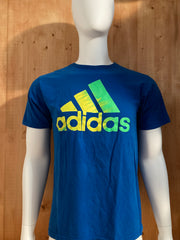 ADIDAS "BRAZIL" Graphic Print The Go To Tee Adult L Large Lrg Blue T-Shirt Tee Shirt