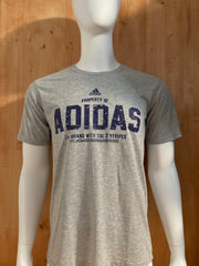 ADIDAS "THE BRAND WITH 3 STRIPES" Graphic Print Ultimate Tee Adult L Large Lrg Gray 2014 T-Shirt Tee Shirt
