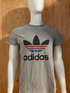 ADIDAS "TREFOIL" Graphic Print Adult L Large Lrg Gray 2014 T-Shirt Tee Shirt