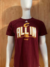ADIDAS "ALL IN" CLEVELAND CAVALIERS 2016 NBA PLAYOFFS Graphic Print The Go To Tee Adult L Large Lrg Maroon 2015 T-Shirt Tee Shirt