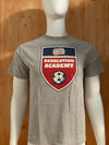 ADIDAS "REVOLUTION ACADEMY" Graphic Print Adult S Small SM Gray T-Shirt Tee Shirt