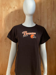 ADIDAS "CLEVELAND BROWNS" Graphic Print Adult L Large Lrg Brown T-Shirt Tee Shirt
