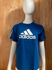 ADIDAS Graphic Print Kids Youth Unisex XL Extra Xtra Large Blue Shirt Tee Shirt
