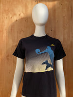 ADIDAS Graphic Print Kids Youth Unisex M Medium MD Dark Blue T-Shirt Tee Shirt