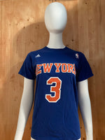 ADIDAS "NEW YORK KNICKS" JOSE CALDERON 3 NBA BASKETBALL Graphic Print Kids Youth Unisex S SM Small Blue 2014 T-Shirt Tee Shirt