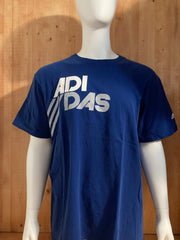 ADIDAS Graphic Print Adult 2XL XXL Blue 2011 T-Shirt Tee Shirt