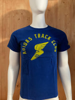 ADIDAS "TRACK CLUB" Graphic Print The Go To Tee Adult M Medium MD Blue 2012 T-Shirt Tee Shirt