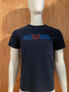 ADIDAS Graphic Print Adult S Small SM Dark Blue T-Shirt Tee Shirt