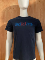 ADIDAS Graphic Print Adult S Small SM Dark Blue T-Shirt Tee Shirt