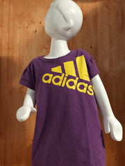 ADIDAS Graphic Print Kids Unisex L Lrg Large Purple 2011 T-Shirt Tee Shirt
