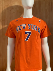 ADIDAS "CARMELO ANTHONY" NY KNICKS 7 NBA Graphic Print Adult T-Shirt Tee Shirt L Lrg Large Orange Shirt