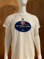 ADIDAS "NBA GLOBAL GAMES EUROPE 2013" PRESENTED BY BBVA Graphic Print Adult T-Shirt Tee Shirt 2XL XXL White Shirt