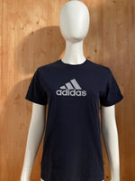 ADIDAS Graphic Print Kids Youth Unisex T-Shirt Tee Shirt M MD Medium Dark Blue