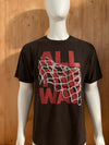 ADIDAS "ALL THE WAY" CLIMALITE Graphic Print Adult T-Shirt Tee Shirt XL Xtra Extra Large Brown Shirt