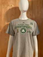 ADIDAS "CELTICS" 2008 NBA CHAMPIONS Graphic Print Kids Youth Unisex T Shirt Tee Shirt XL Extra Xtra Large Gray Shirt