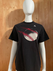 ADIDAS "BASEBALL" Graphic Print Kids Youth Unisex T Shirt Tee Shirt XL Extra Xtra Large Black Shirt