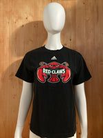 ADIDAS "MAINE RED CLAWS" Graphic Print Kids Youth Unisex T-Shirt Tee Shirt L Large Lrg Black Shirt