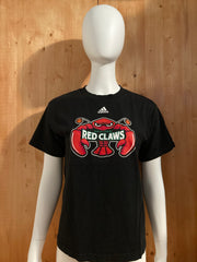 ADIDAS "MAINE RED CLAWS" Graphic Print Kids Youth Unisex T-Shirt Tee Shirt L Large Lrg Black Shirt