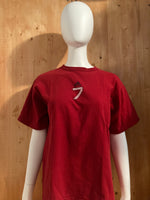 ADIDAS "BECKHAM 7" DAVID BECKHAM SOCCER FOOTBALL Graphic Print Kids Youth Unisex T Shirt Tee Shirt XL Extra Xtra Large Red Shirt
