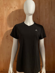 ADIDAS CLIMALITE Adult T-Shirt Tee Shirt L Lrg Large Black V Neck Shirt 2011