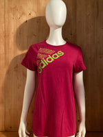 ADIDAS Graphic Print Adult T-Shirt Tee Shirt L Lrg Large Pink Shirt 2011