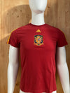 ADIDAS "RFCF" SPAIN NATIONAL FOOTBALL SOCCER TEAM Graphic Print Adult T-Shirt Tee Shirt S Small SM Red 2010 Shirt