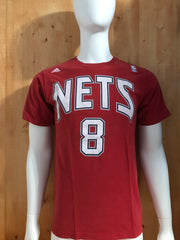 ADIDAS "DERON WILLIAMS" NEW JERSEY NETS #8 NBA BASKETBALL Graphic Print Adult T-Shirt Tee Shirt M MD Medium Red Shirt