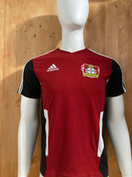 ADIDAS "BAYER LEVERKUSEN" WERKSELF SOCCER FUTBOL FOOTBALL EMBROIDERED LOGO Adult T-Shirt Tee Shirt S SM Small Red Shirt 2011