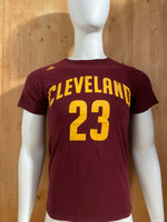 ADIDAS "LEBRON JAMES" CLEVELAND CAVALIERS #23 NBA BASKETBALL Graphic Print The Go To Tee Adult T-Shirt Tee Shirt S SM Small Maroon Shirt 2014
