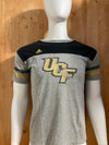 ADIDAS "UCF" Graphic Print Adult T-Shirt Tee Shirt S SM Small Gray Shirt