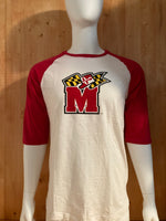 COLOSSEUM ATHLETICS "MARYLAND TERRAPINS" Graphic Print Adult L Large Lrg White T-Shirt Tee Shirt