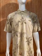 CUTTER & BUCK HAWAIIAN STYLE QUICK DRY Adult T-Shirt Tee Shirt XXL 2XL Beige Polo