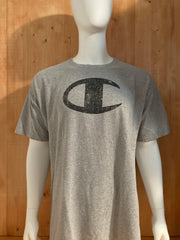 CHAMPION Graphic Print Adult XXL 2XL Gray T-Shirt Tee Shirt